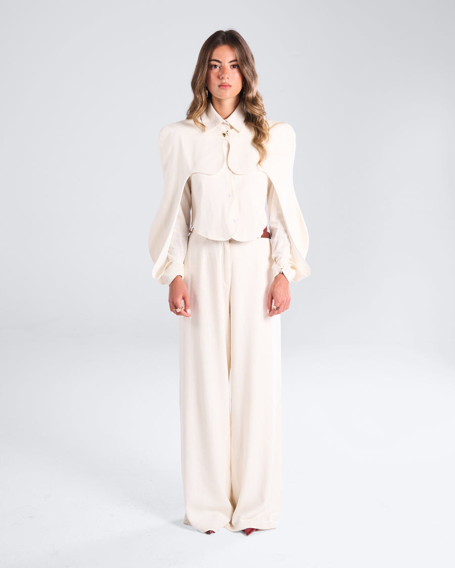 Off-White Waved Jazer Set