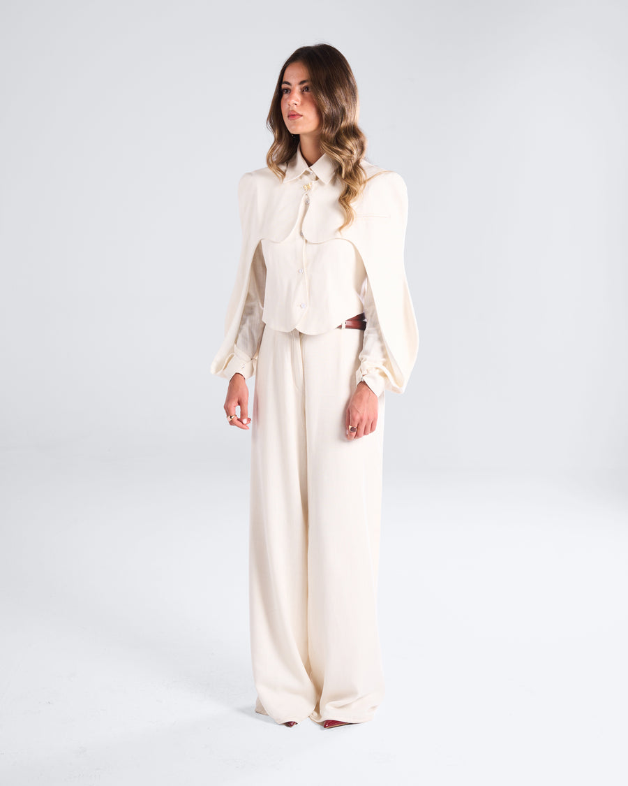 Off-White Waved Jazer Set