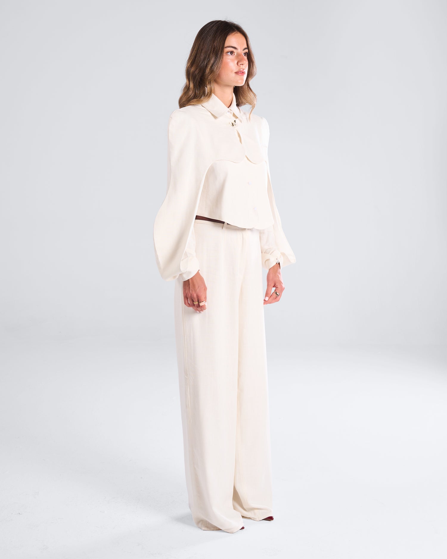 Off-White Waved Jazer Set