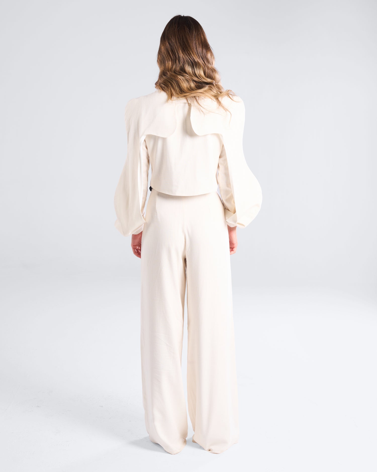 Off-White Waved Jazer Set