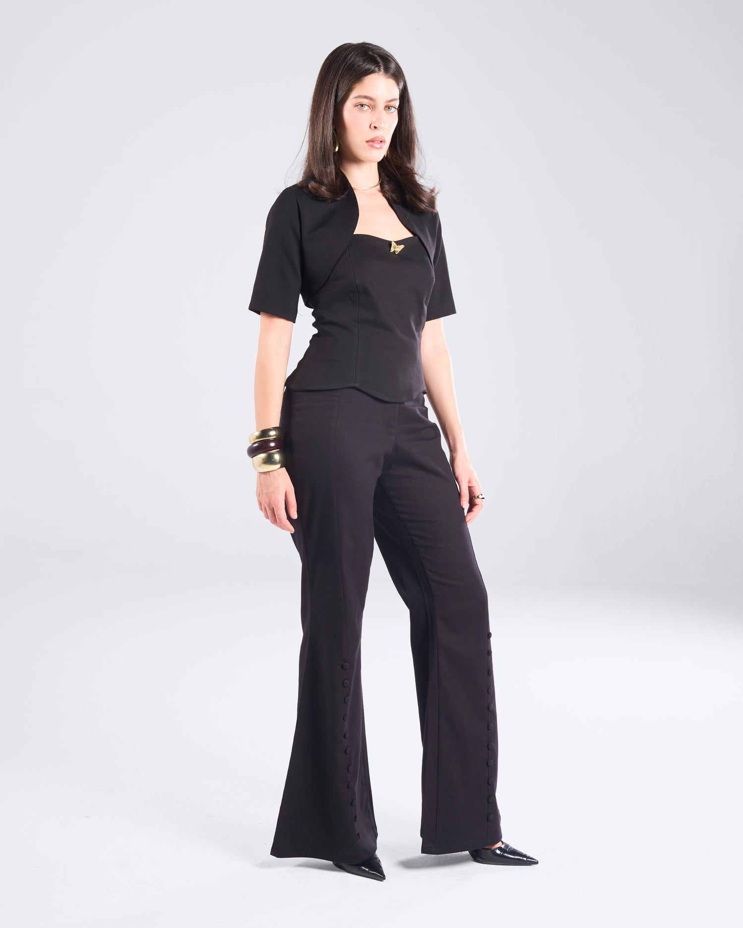 Black Button Up Pants