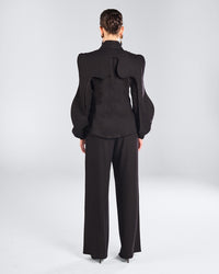 Black Waved Jazer Maxi Set