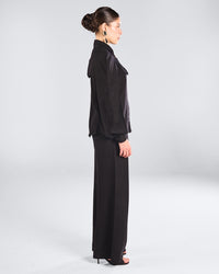 Black Waved Jazer Maxi Set