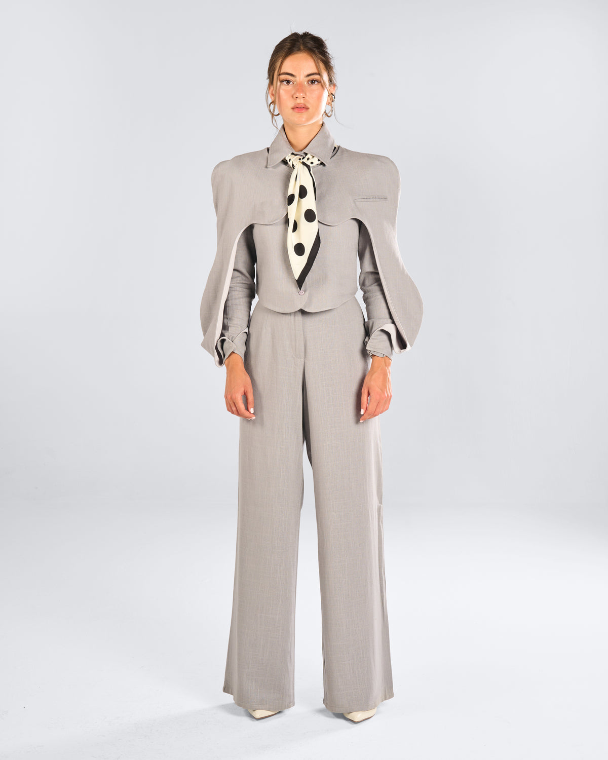 Grey Waved Jazer Set