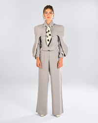 Grey Waved Jazer Set