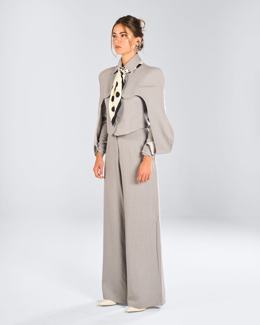 Grey Waved Jazer Set