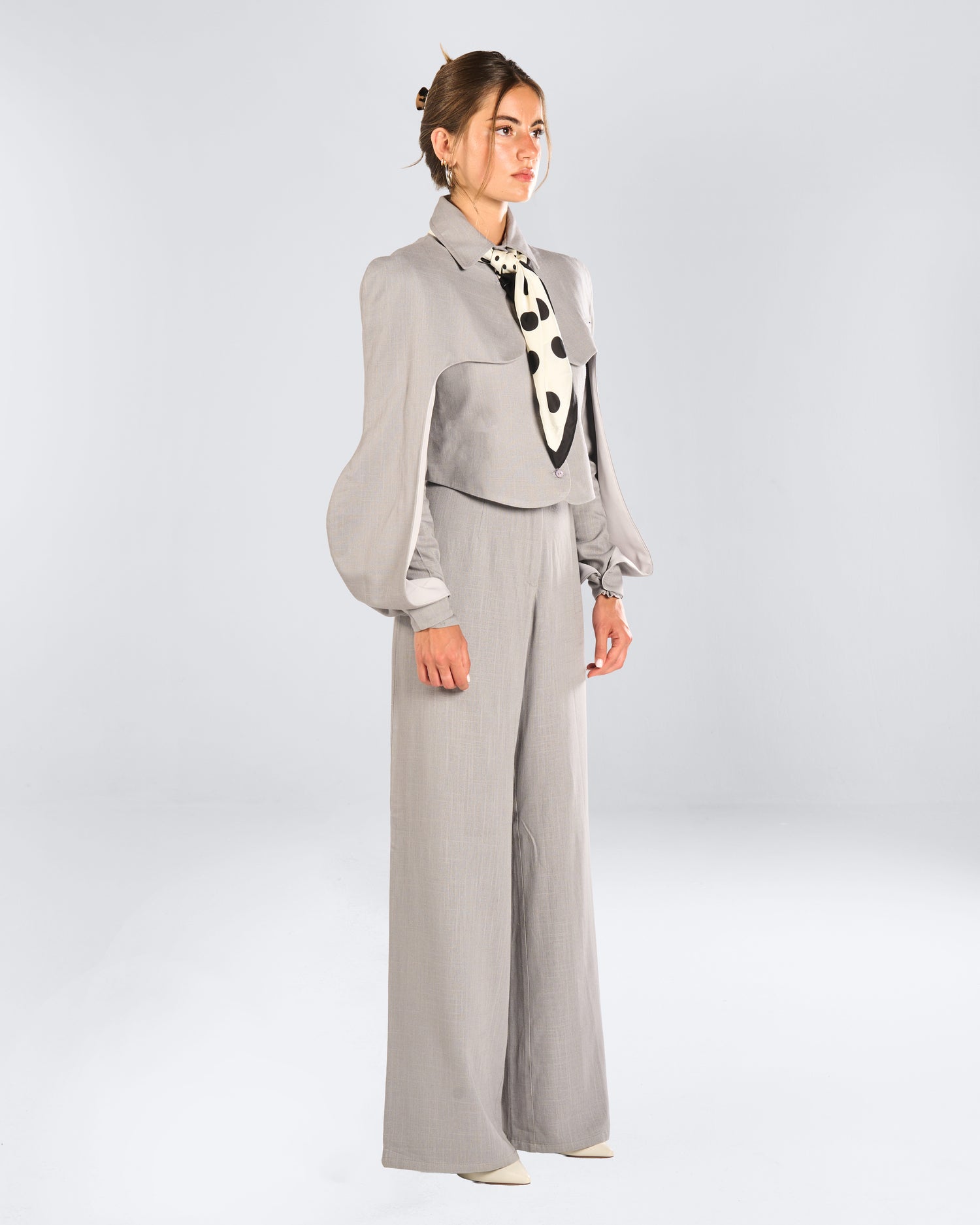 Grey Waved Jazer Set