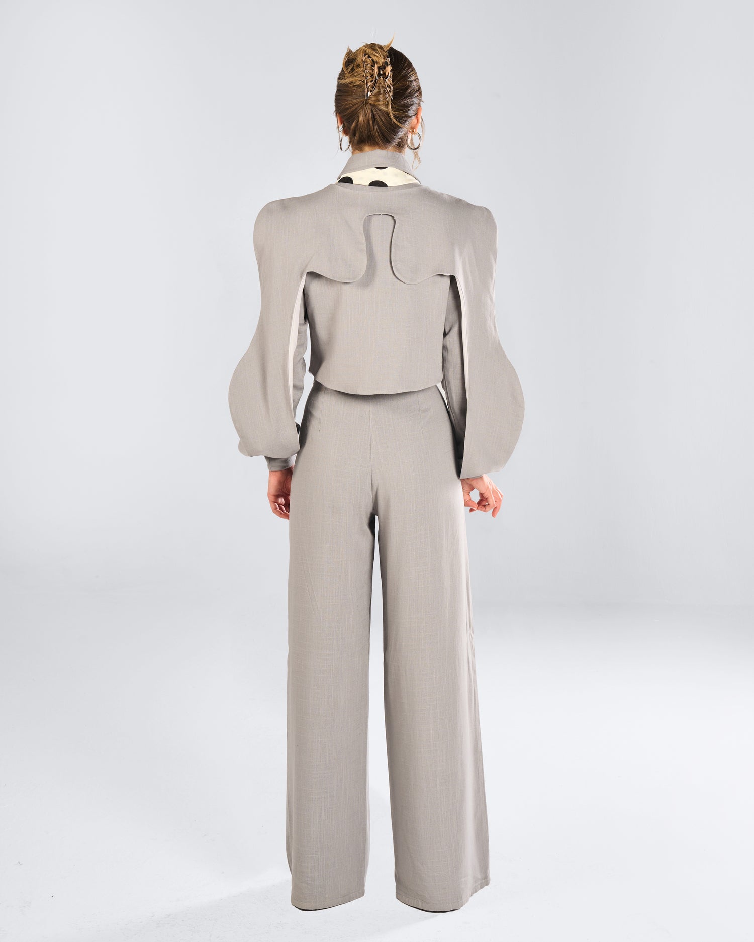Grey Waved Jazer Set