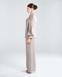 Grey Waved Jazer Maxi Set