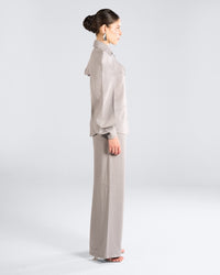 Grey Waved Jazer Maxi Set