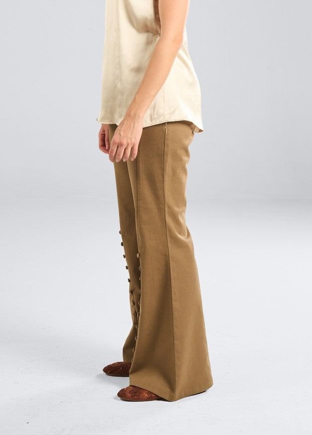 Olive button up pants
