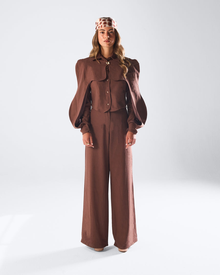 Brown Waved jazer set