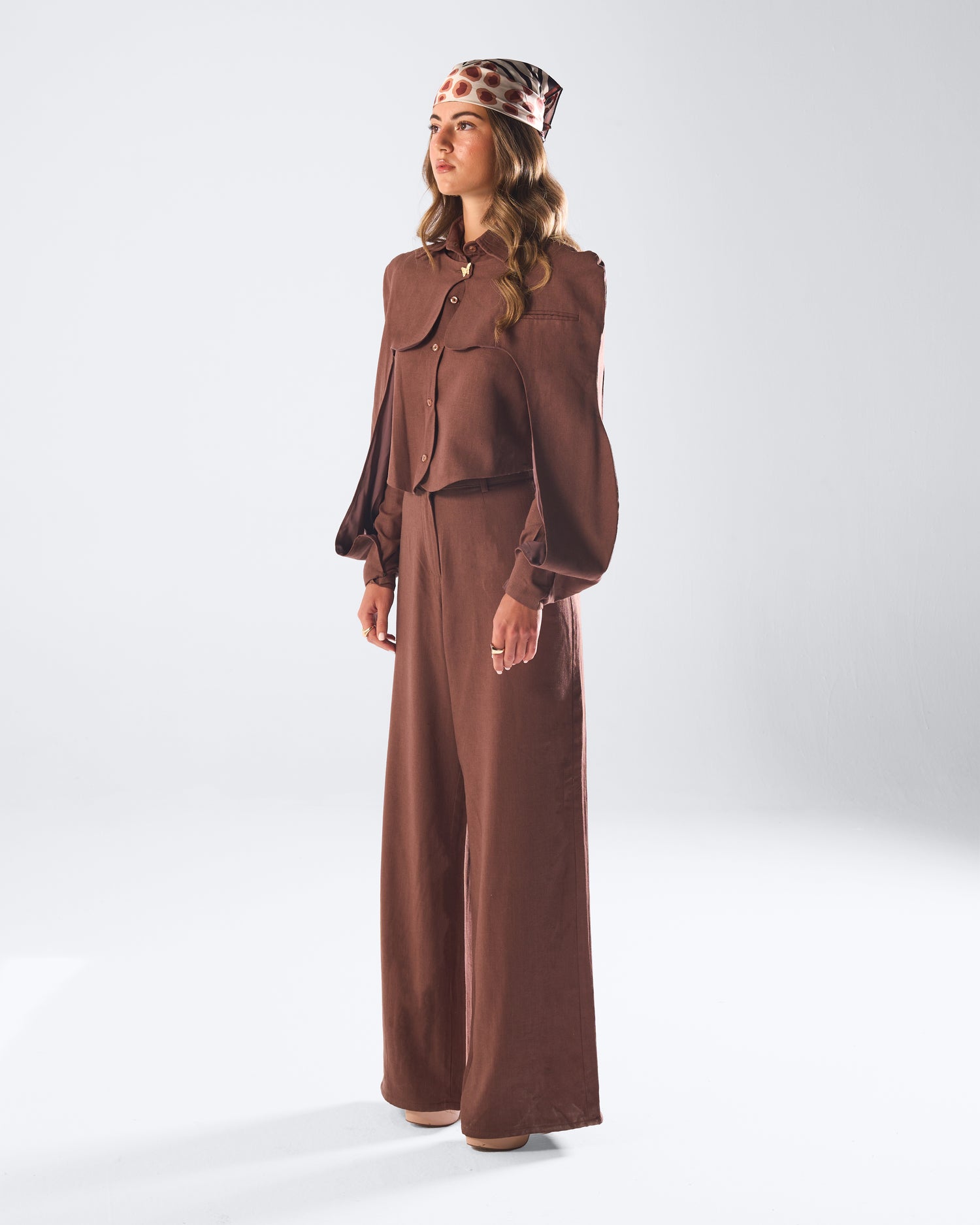 Brown Waved jazer set