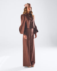 Brown Waved jazer set