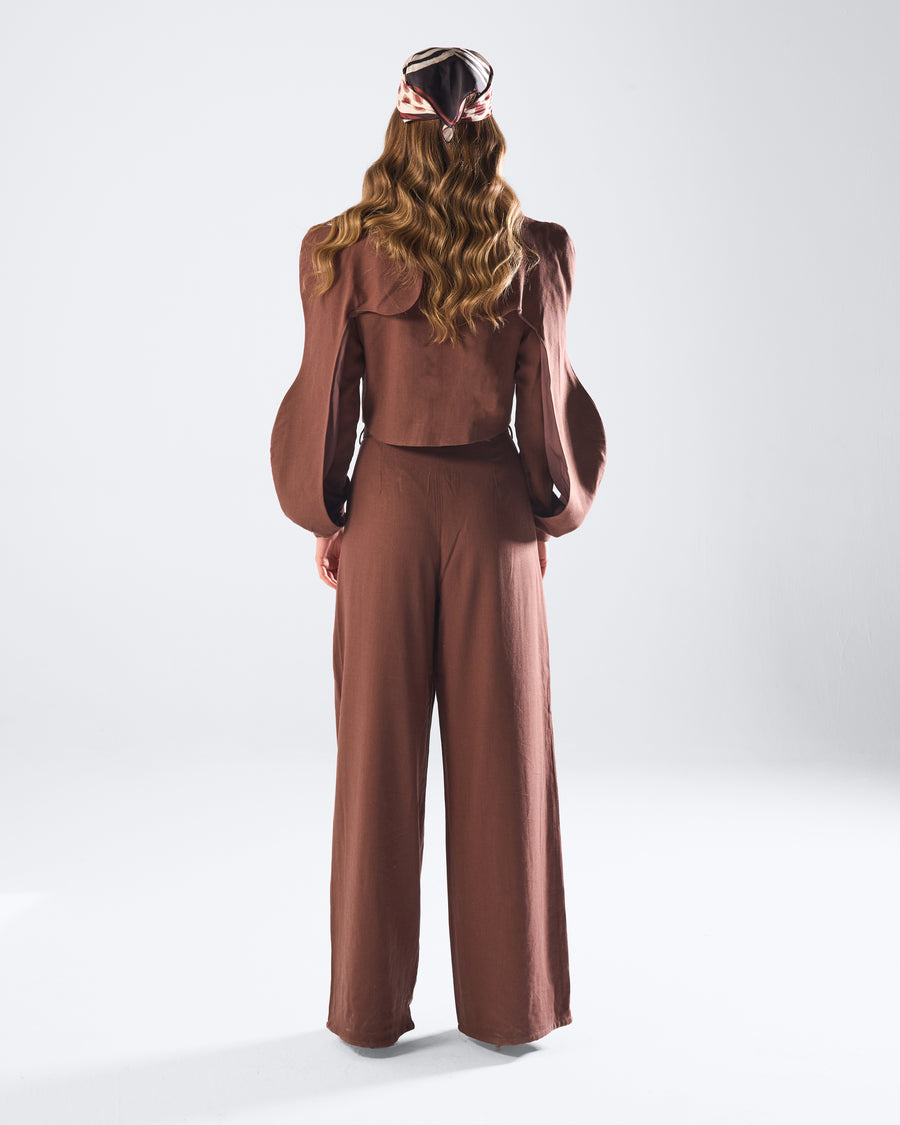 Brown Waved jazer set
